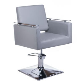 Friseurstuhl Friseursessel Stylingstuhl Bedienstuhl Barberstuhl Coiffeurstuhl grau