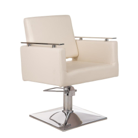Friseurstuhl Friseursessel Stylingstuhl Bedienstuhl Barberstuhl Coiffeurstuhl creme