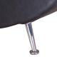 Stylische schwarze Wartecouch aus pflegeleichtem Material – perfekt für Wartezimmer und professionelle Empfangsräume.