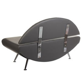 Wartecouch in Grau – modernes Design, pflegeleicht und robust für Salons, Büros und Wartebereiche.