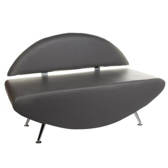 Wartecouch in Grau – modernes Design, pflegeleicht und robust für Salons, Büros und Wartebereiche.