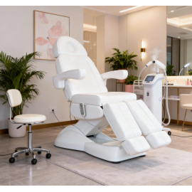 Fußpflegestuhl Behandlungstuhl elektrisch weiß
