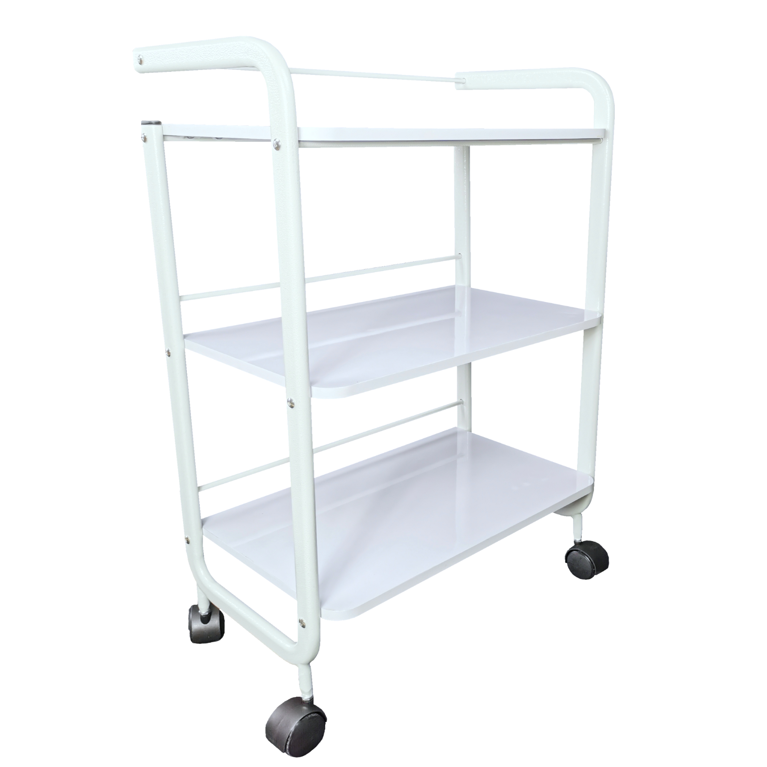 Rollwagen Rolltisch Arbeitstisch mit Rollen weiß
